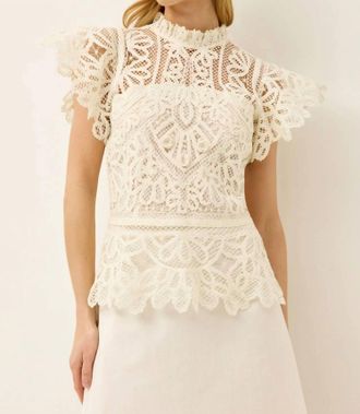 Marie Oliver Genessa High Neck Top In Egret