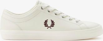 Fred Perry Mens Baseline Trainers in Ivory Leather - Size UK 10