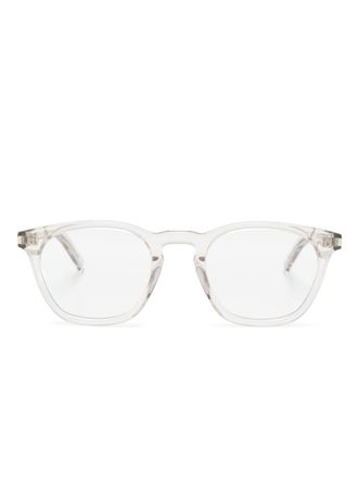 Saint Laurent Eyewear transparent square-frame glasses - unisex - Acetate - 50 - White