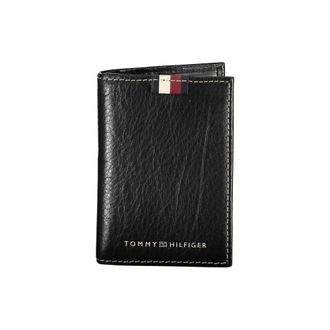 Tommy Hilfiger Wallets & Cardholders, male, Black, Size: ONE SIZE Black Leather Wallet