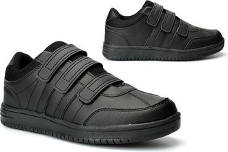 Generic Boys School Shoes Boys School Trainers Size 5 Trainer Size 6 Shoe Touch Fastening Shoe Touch Fasten Trainer Junior Sizes 3-6 Black 4 UK