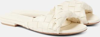 Bottega Veneta Blink Intrecciato leather slides
