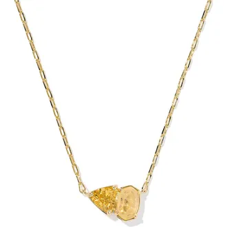 Kendra Scott Tatum Pendant Necklace in Gold Golden Yellow Mix at Nordstrom