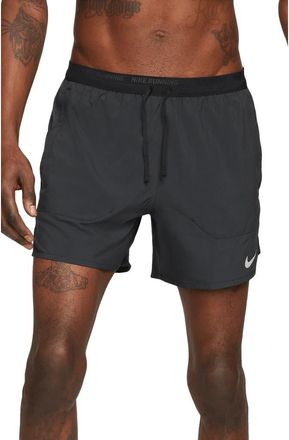 Nike Dri-FIT Stride 5-Inch Running Shorts in Black/Black at Nordstrom, Size Xx-Large