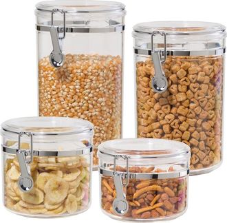 Oggi Set Of 4 Clamp Canisters