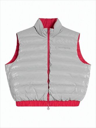 J.Lindeberg Cropped Reversible Puffer Vest With High Collar