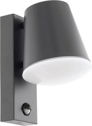 Eglo Eglo - Caldiero - 1 Light Outdoor Wall Downlight with pir Motion Sensor Anthracite IP44, E27