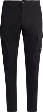 C.P. Company Satijnen Stretch Cargobroek - Heren - Slim Fit Jeans - Zwart - M - Satijn - Jeans
