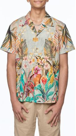 Ranee&rsquo;s Printed Camp Shirt in Natural at Nordstrom Rack, Size Xx-Large