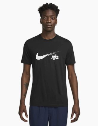 Nike Mens Nike Dri-Fit Swoosh T-Shirt Black - Size: 36