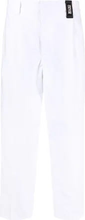 Versace Jeans Couture mid-rise straight-leg trousers - men - Cotton/Cotton/Polyester - 50 - White