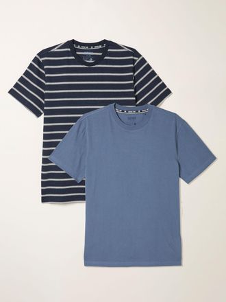 Fat Face FatFace Blue Short Sleeve Stripe T-shirts 2 Pack