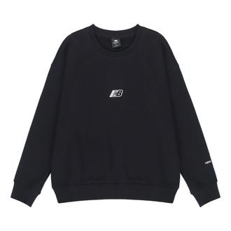 New Balance (WMNS) New Balance Essentials Sweatshirt Asia Sizing Black White AWT23514-BK