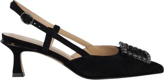 Alma En Pena Lage hak schoen met versiering - Dames - Pumps - Zwart - 38 EU - Schoenen