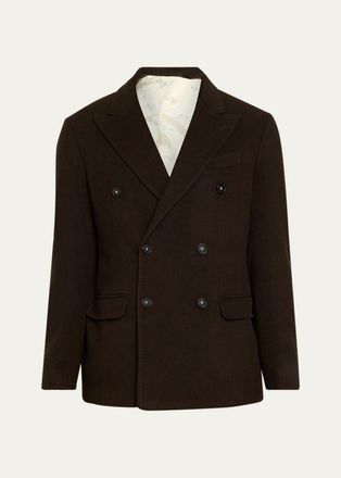 Massimo Alba Mens Double-Breasted Cashmere Blazer