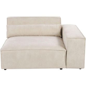 Beliani Beliani - Divano moderno ad angolo sinistro con 1 posto a sedere, modulo con rivestimento in velluto Beige Hellnar