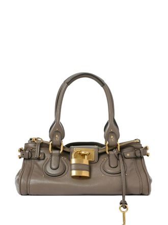 Chlo&eacute; Paddington padlock detail shoulder bag - Grey