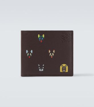 Loewe x Louis Wain cartera plegable Cats de piel