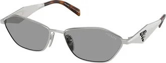 Prada PR D50S 1BC50Q Womens Sunglasses Silver Size 57