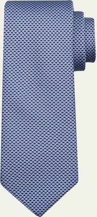 Brioni Mens Micro Print Silk Jacquard Tie