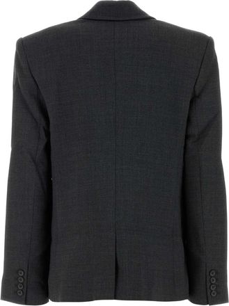 Self Portrait Womens Graphite Twill Oversize Blazer Grey Giacche E Gilet Jacket
