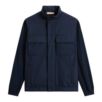 Woolrich Two Layers Hybrid Jacket - Heren - Zomerjassen - Blauw - XL - Leer - Jassen