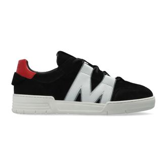 Moschino Schoenen, Heren, Zwart, 45 EU, Leer, M Logo Lage Sneakers