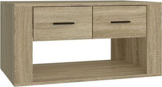 vidaXL Vidaxl - Mesa de centro madera contrachapada roble Sonoma 80x50x40 cm