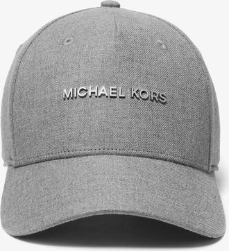 Michael Kors Cotton M&eacute;lange Logo Baseball Hat