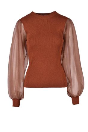 Ulla Johnson Brown Wool Cotton Nylon Polyester Knits