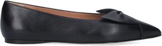 Ferragamo Pointed Toe Black Nappa Flats