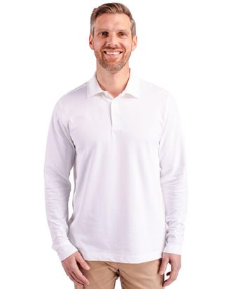 Cutter & Buck Advantage Tri-Blend Pique Mens Long Sleeve Polo