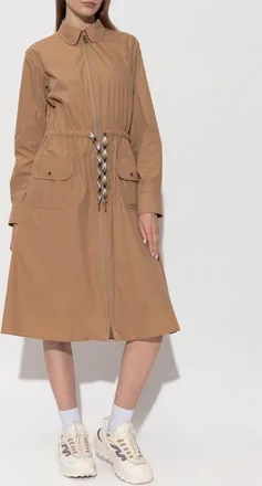 Moncler Dress With Drawstring Waist, Womens, Brown