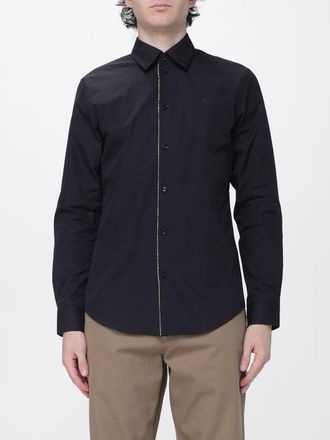 Burberry Camicia slim fit in cotone con collo francese e logo EKD ricamato