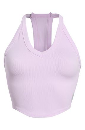 Free People FP Movement All Clear Crop Racerback Tank in Ultra Violet at Nordstrom, Size X-Large Regular