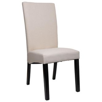 Wanderlust Deco Silla de madera tapizada color crema 49x48x42/102