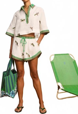 Alemais Wanda Embroidered Shirt In White