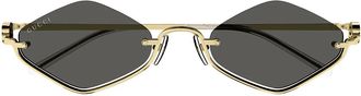 Gucci Sunglasses Gg1604 S 001 Gold/Grey Unisex
