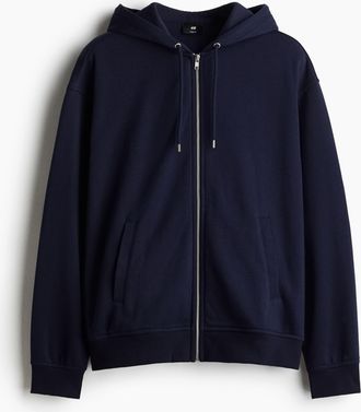 H&M Hoodiejacke in Loose Fit - Blue