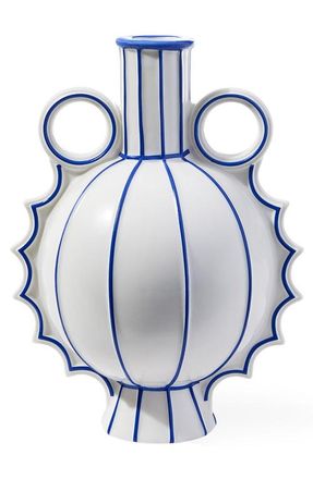 Jonathan Adler Venezia Vase in White /Blue at Nordstrom, Size Small