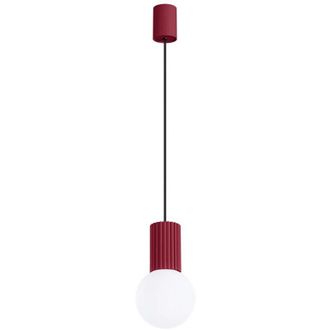 Wonderlamp L&aacute;mpara Colgante Mido Brugundy, 1 Luz