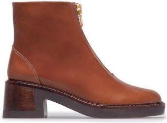 Bernardo Tess Front Zip Bootie in Cognac at Nordstrom, Size 9.5