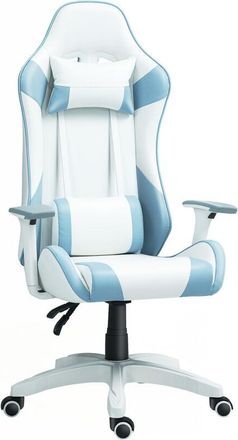 HOMCOM Homcom - Silla Gaming Reclinable Silla Gamer Giratoria Con Coj&iacute;n Lumbar Reposabrazos Ajustable Reposacabezas Extra&iacute;ble Y Altura Ajustable 67x60x120-12