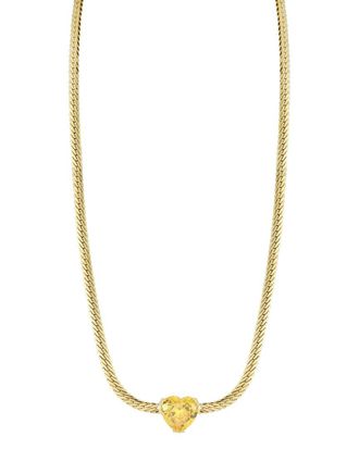 Sphera Milano Dnu 0 Units Sold Sphera Milano 14K Over Silver Cz Heart Choker Necklace
