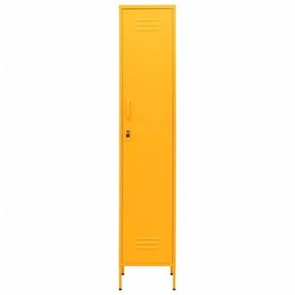 Berkfield Home Locker Cabinet Mustard Yellow 35x46x180 cm Steel | Size: 35 x 46 x 180 cm