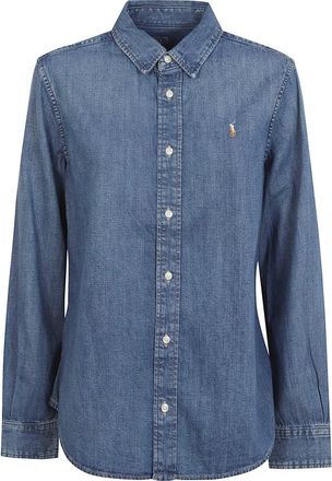 Ralph Lauren Denim Shirts - Dames - Spijkeroverhemden - Blauw - 4XS - Denim - Overhemden