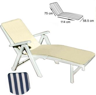 Trade Shop Trade Shop - Coj&iacute;n Para Tumbo De Poli&eacute;ster Suave Blanco Azul 75 X 114 X 58,5 Cm