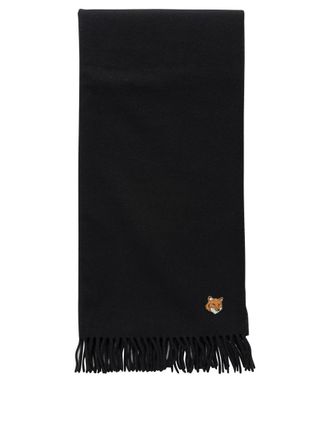 Maison Kitsun&eacute; Virgin Wool Fox Scarf