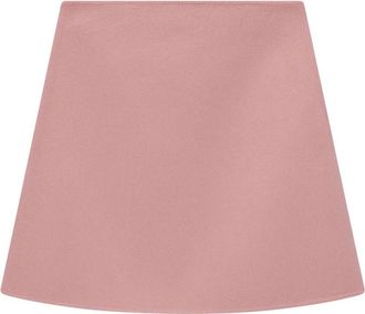 Hemisphere Wool Mini Skirt - Dames - Korte rokken - Roze - S - Wol - Rokken