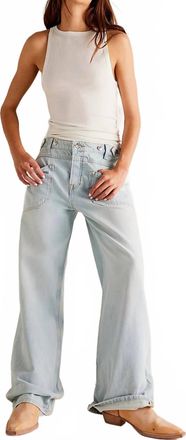Free People Palmer Cuffed Jeans In Denim Blue
